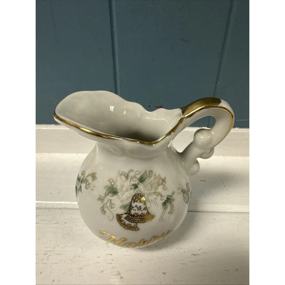 Vtg Lefton Hand Painted Creamer China 